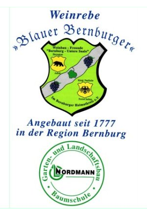 Blauer Bernburger Etikettrückseite 2006
